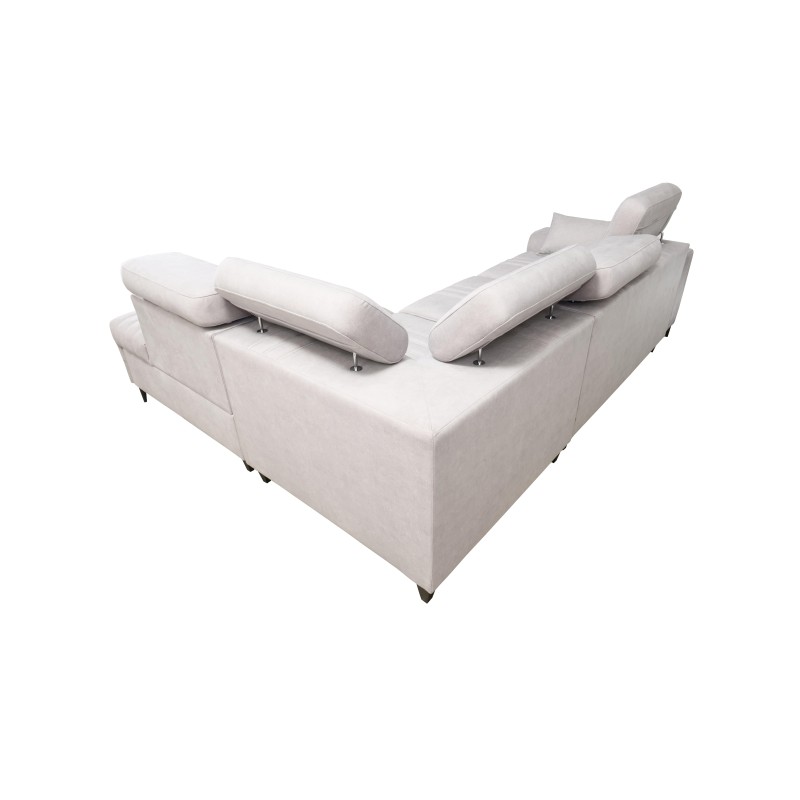 Verona VII Corner Sofa with Sleeping Function in Velour Fabric, Vena 6 – Elegance and Functionality
