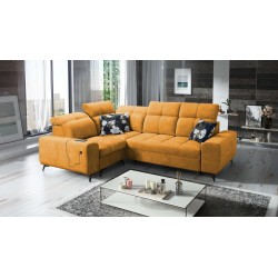 Ecksofa Ascot II mit Schlaffunktion, USB-Anschluss und verstellbaren Kopfstützen Velours, Wave 5 | Ihre Möbelmarke