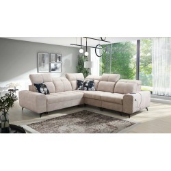 Ascot III Ecksofa mit Schlaffunktion, USB-Anschluss und Kopfstützen | Ihr stilvolles Möbelstück