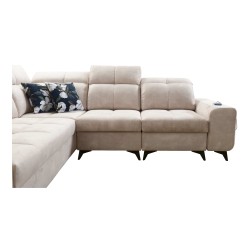 Ascot III Corner Sofa with Sleeping Function, USB Port, and Headrests | Your Classy Furniture