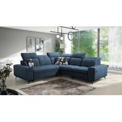 Sofá esquinero Ascot III con función de cama, puerto USB y reposacabezas | Tu mueble con clase