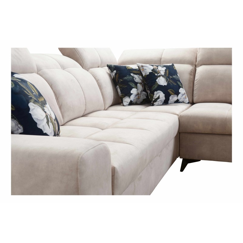 Ascot III Corner Sofa with Sleeping Function, USB Port, and Headrests | Your Classy Furniture