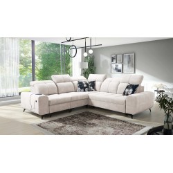 Ascot III Corner Sofa with Sleeping Function, USB Port, and Headrests | Your Classy Furniture