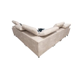 Sofá esquinero Ascot III con función de cama, puerto USB y reposacabezas | Tu mueble con clase