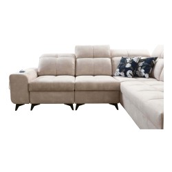 Ascot III Corner Sofa with Sleeping Function, USB Port, and Headrests | Your Classy Furniture
