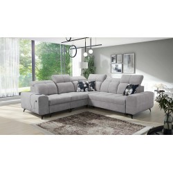 Ascot III Corner Sofa with Sleeping Function, USB Port, and Headrests | Your Classy Furniture