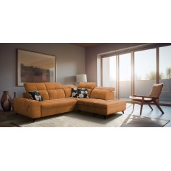 Ecksofa Ascot VII mit Schlaffunktion, USB-Anschluss, verstellbaren Kopfstützen – Raffinesse und Komfort in einem