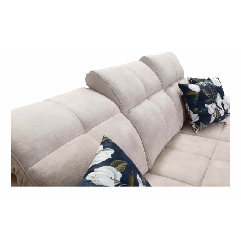 Esquina Ascot VII con función de cama, puerto USB, reposacabezas ajustables: sofisticación y confort en uno.