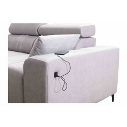 Ecksofa Verona VII mit Schlaffunktion in Samtstoff, Vena 9 – Eleganz und Funktionalität