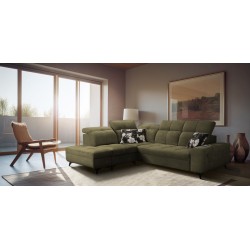 Ecksofa Ascot VII mit Schlaffunktion, USB-Anschluss, verstellbaren Kopfstützen – Raffinesse und Komfort in einem