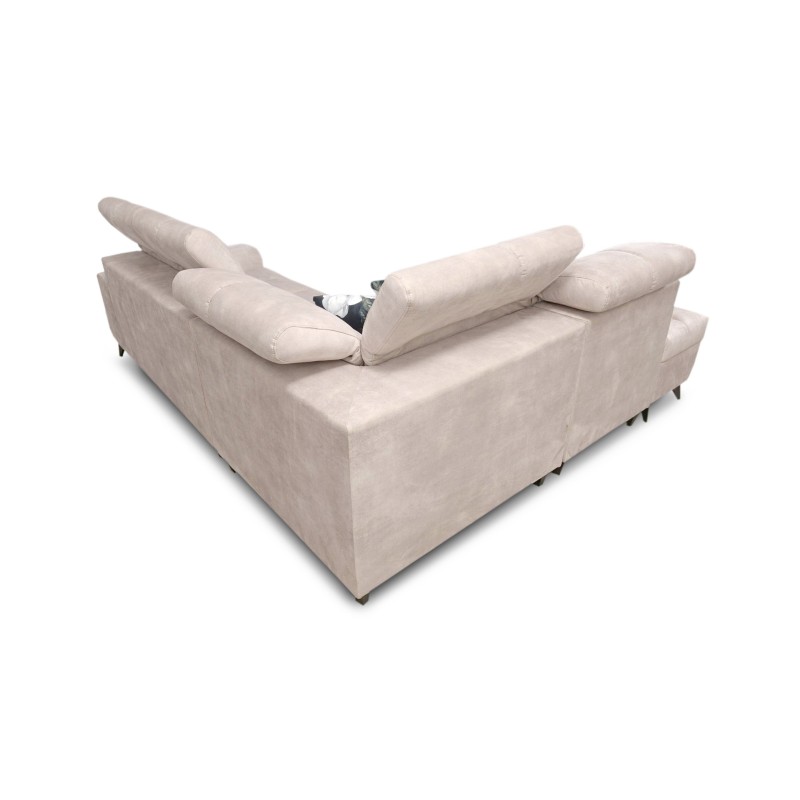 Ascot VII corner sofa with sleeping function, USB port, adjustable headrests – sophistication and comfort in one