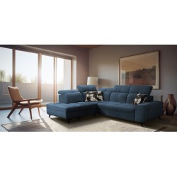 Ecksofa Ascot VII mit Schlaffunktion, USB-Anschluss, verstellbaren Kopfstützen – Raffinesse und Komfort in einem