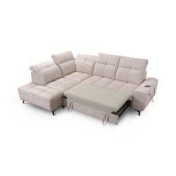 Ecksofa Ascot VII mit Schlaffunktion, USB-Anschluss, verstellbaren Kopfstützen – Raffinesse und Komfort in einem