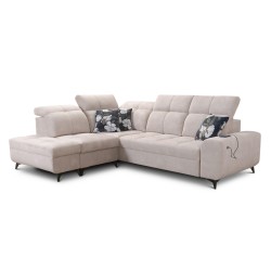 Ecksofa Ascot VII mit Schlaffunktion, USB-Anschluss, verstellbaren Kopfstützen – Raffinesse und Komfort in einem