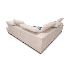 Ecksofa Ascot IX mit Schlaffunktion, USB-Anschluss und verstellbaren Kopfstützen - Samt, Wave 4