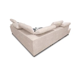 Ascot IX corner sofa with a sleeping function, USB port, and adjustable headrests - Velvet, Wave 15