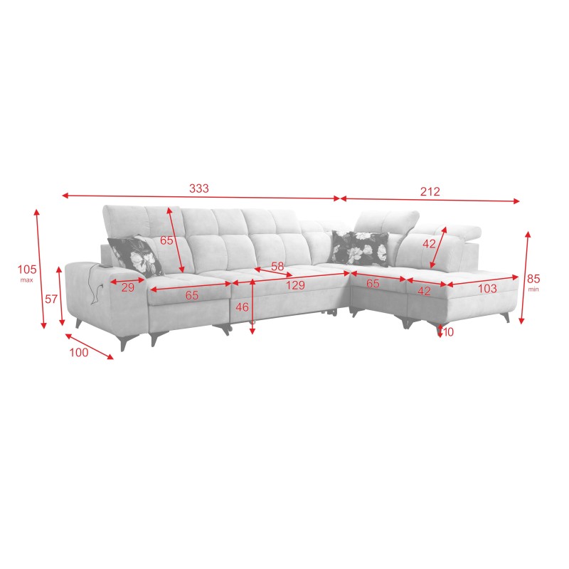 Ascot XI Corner Sofa with Sleeping Function - Luxury and Comfort in Your Home