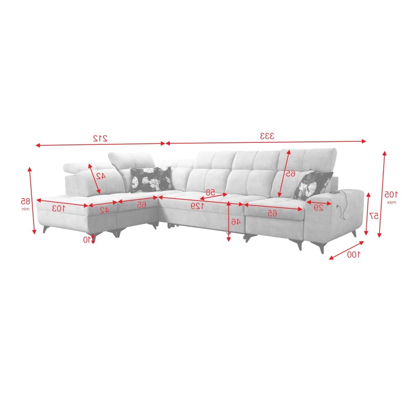 Ascot XI Corner Sofa with Sleeping Function - Luxury and Comfort in Your Home