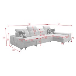 Ascot XII Corner Sofa with Sleeping Function - Comfort and Functionality in One