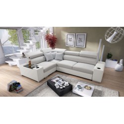 Esquina Napoli II con función de cama y bar - Tejido, Lexo 6601 + Eco-cuero + Eco-cuero