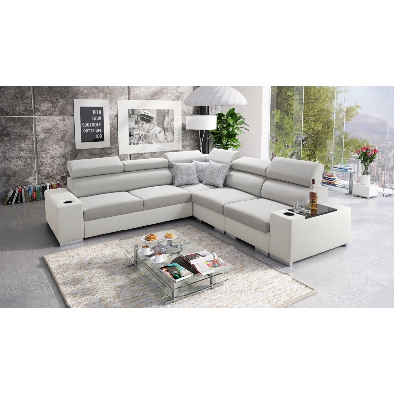 Napoli III Corner Sofa with Sleeping Function | Luxurious Corner Sofa with Opening Bar