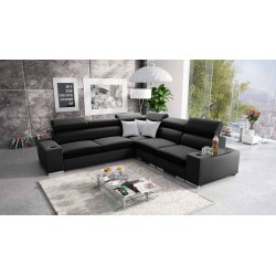 Napoli III Corner Sofa with Sleeping Function | Luxurious Corner Sofa with Opening Bar