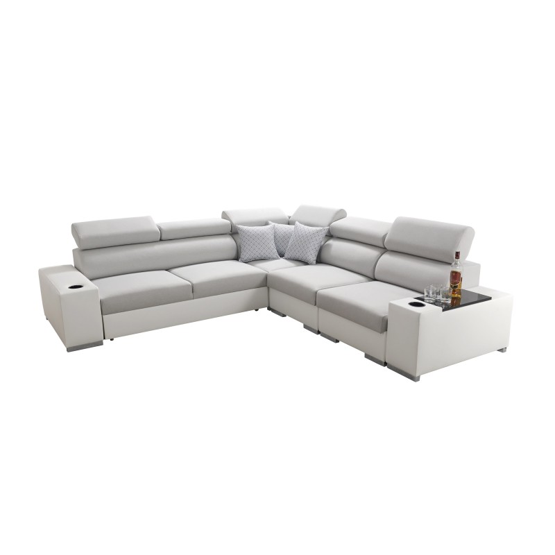 Napoli III Corner Sofa with Sleeping Function | Luxurious Corner Sofa with Opening Bar