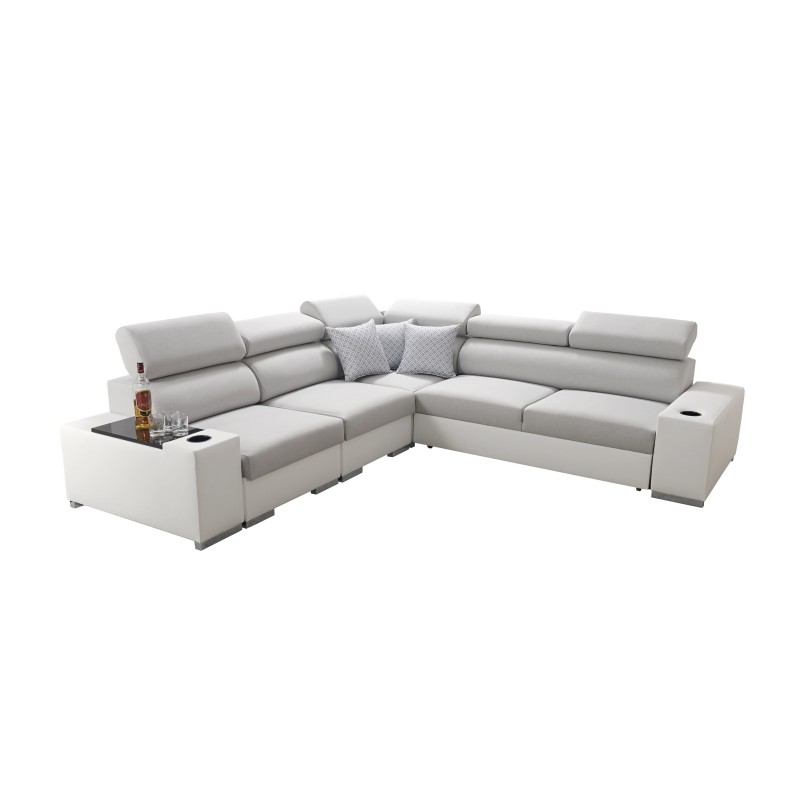 Napoli III Corner Sofa with Sleeping Function | Luxurious Corner Sofa with Opening Bar