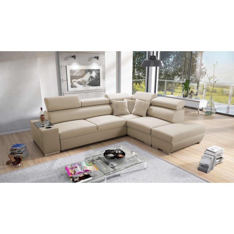 Napoli III corner sofa with sleeping function - elegance and functionality in one