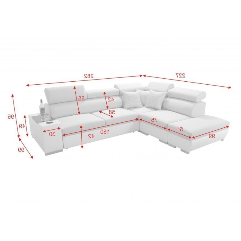 Napoli III corner sofa with sleeping function - elegance and functionality in one