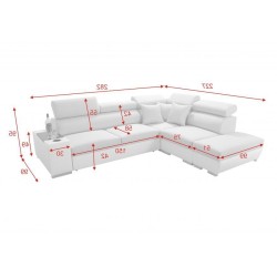 Napoli III corner sofa with sleeping function - elegance and functionality in one