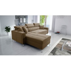 Sofá esquinero Oslo I Maxi con función de cama Velvet, Jaguar 2177 | Fantástico confort y estilo en tu hogar.