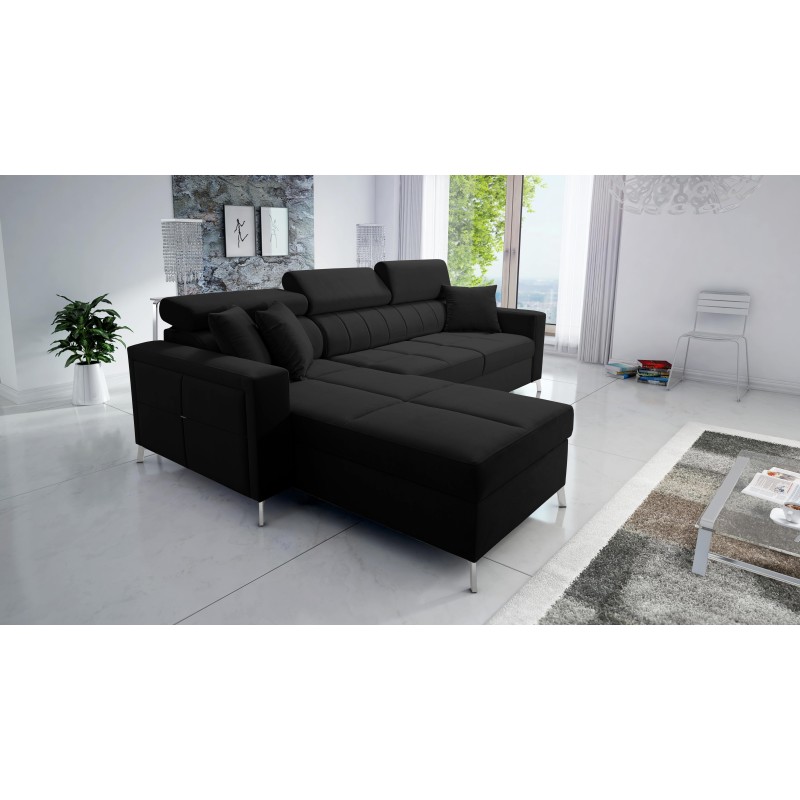 Narożnik Oslo I Maxi z funkcją spania Velvet, Jaguar 2183 | Fantastyczny komfort i styl w Twoim domu