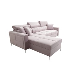 Sofá esquinero Oslo I Maxi con función de cama Velvet, Jaguar 2191 | Fantástico confort y estilo en tu hogar.