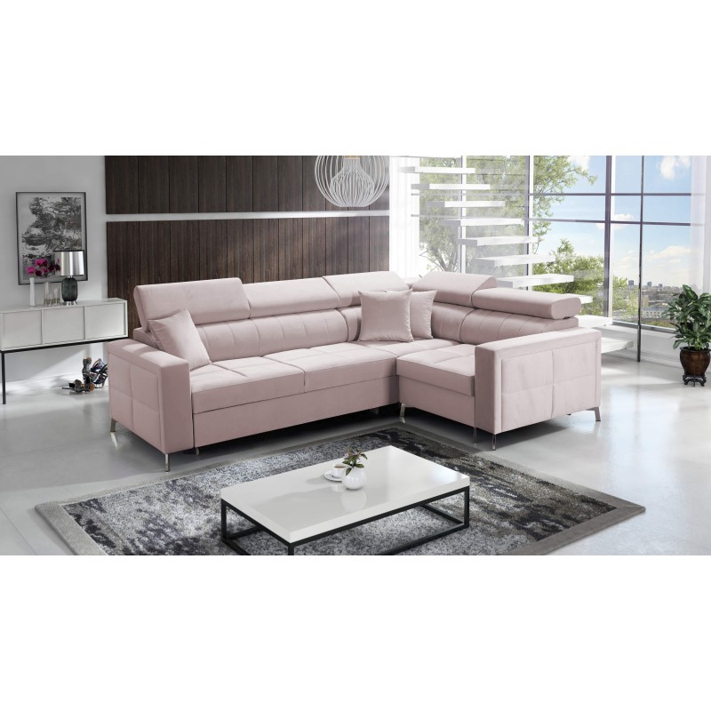 Ecksofa Oslo II mit Schlaffunktion und Bettkasten Velvet, Jaguar 2170 | Komfort und Funktionalität auf höchstem Niveau