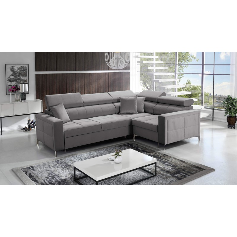 Ecksofa Oslo II mit Schlaffunktion und Bettkasten Velvet, Jaguar 2167 | Komfort und Funktionalität auf höchstem Niveau