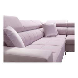 Esquinero Oslo II con función de cama y contenedor para ropa de cama Velvet, Jaguar 2167 | Comodidad y funcionalidad al más alto