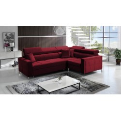 Oslo II corner sofa with sleeping function and bedding storage Velvet, Jaguar 2181 | Comfort and functionality at the highest le