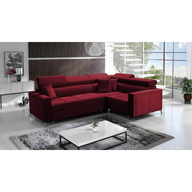 Oslo II Ecksofa mit Schlaffunktion und Bettkasten Velvet, Jaguar 2181 | Komfort und Funktionalität auf höchstem Niveau