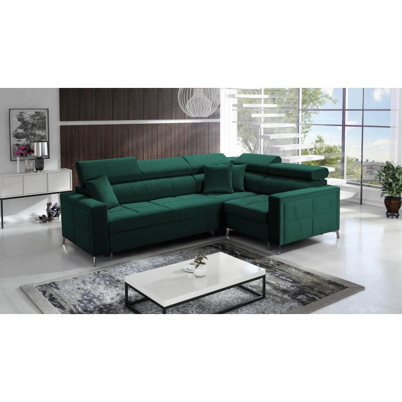 Кутовий диван Oslo II з функцією сну та ящиком для білизни Velvet, Jaguar 2185 | Комфорт і функціональність на найвищому рівні