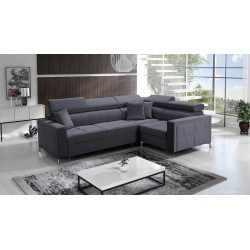 Oslo II Corner Sofa with Sleeping Function and Velvet Bedding Storage, Jaguar 2191 | Comfort and Functionality at the Highest Le