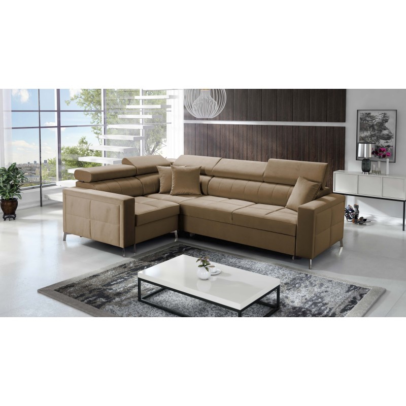 Ecksofa Oslo II mit Schlaffunktion und Bettkasten Velvet, Jaguar 2177 | Komfort und Funktionalität auf höchstem Niveau