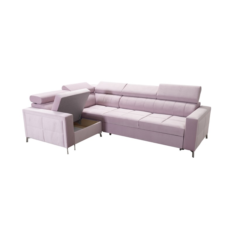 Oslo II Ecksofa mit Schlaffunktion und Bettkasten Velvet, Jaguar 2185 | Komfort und Funktionalität auf höchstem Niveau