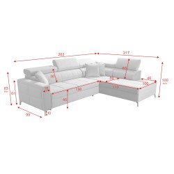 Oslo III mini corner sofa - an elegant and practical piece of furniture with a sleeping function
