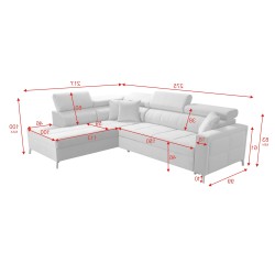 Sofá esquinero Oslo III maxi con función para dormir: un mueble elegante y funcional | [Twoja Firma]