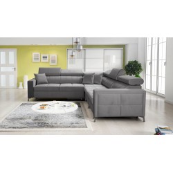 Oslo IV corner sofa with sleeping function and bedding storage Velvet, Jaguar 2167
