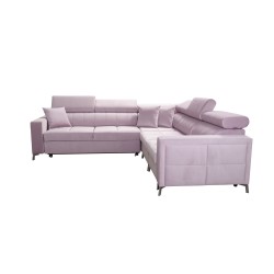 Sofá esquinero Oslo IV con función de cama y compartimento para ropa de cama Velvet, Jaguar 2185.