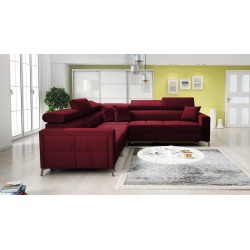 Oslo IV corner sofa with sleeping function and bedding storage Velvet, Jaguar 2181