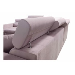 Ecksofa Oslo IV mit Schlaffunktion und Bettkasten Velvet, Jaguar 2185