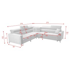 Oslo IV corner sofa with sleeping function and bedding storage Velvet, Jaguar 2186